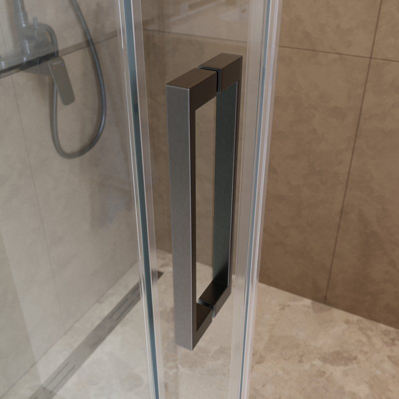 Душевая дверь BelBagno SOFT_CLOSE-1-BF-1-110-C-GM 110x200 прозрачная, оружейная сталь Душевая дверь BelBagno SOFT_CLOSE-1-BF-1-110-C-GM 110x200 прозрачная, оружейная сталь