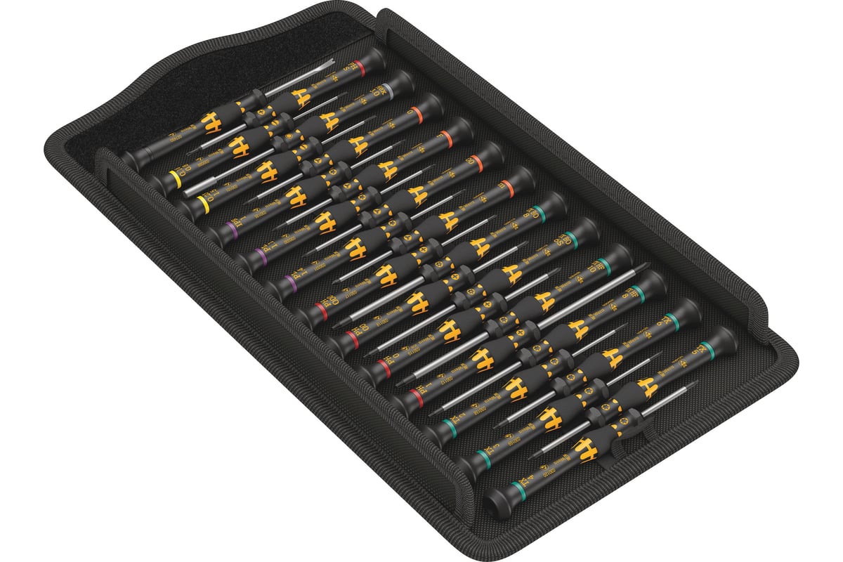 Набор отверток для электроники WERA Kraftform Micro ESD, 25 предметов, WE-134019