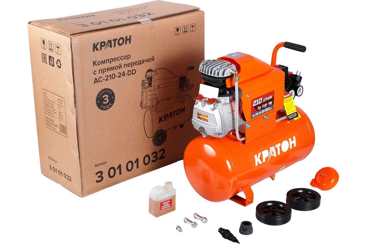 Компрессор с прямой передачей Кратон AC-210-24-DD 3 01 01 032