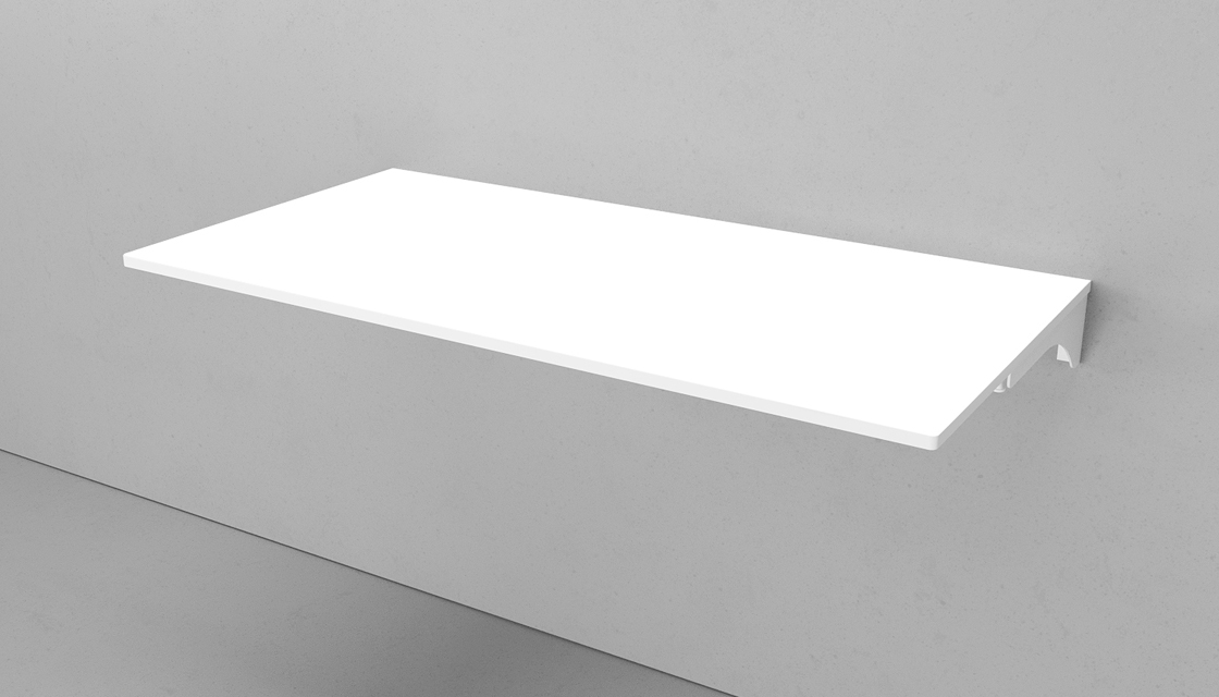 Столешница под раковину Velvex Klaufs 120 см, МДФ-HPL 16 мм, белый