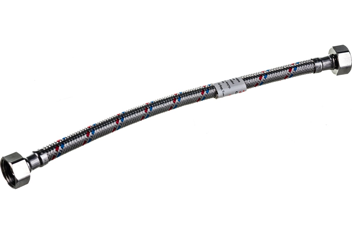 Гибкая подводка для воды (30 см; 1/2"; гайка-гайка) Valtec VTf.001.IS.0404030