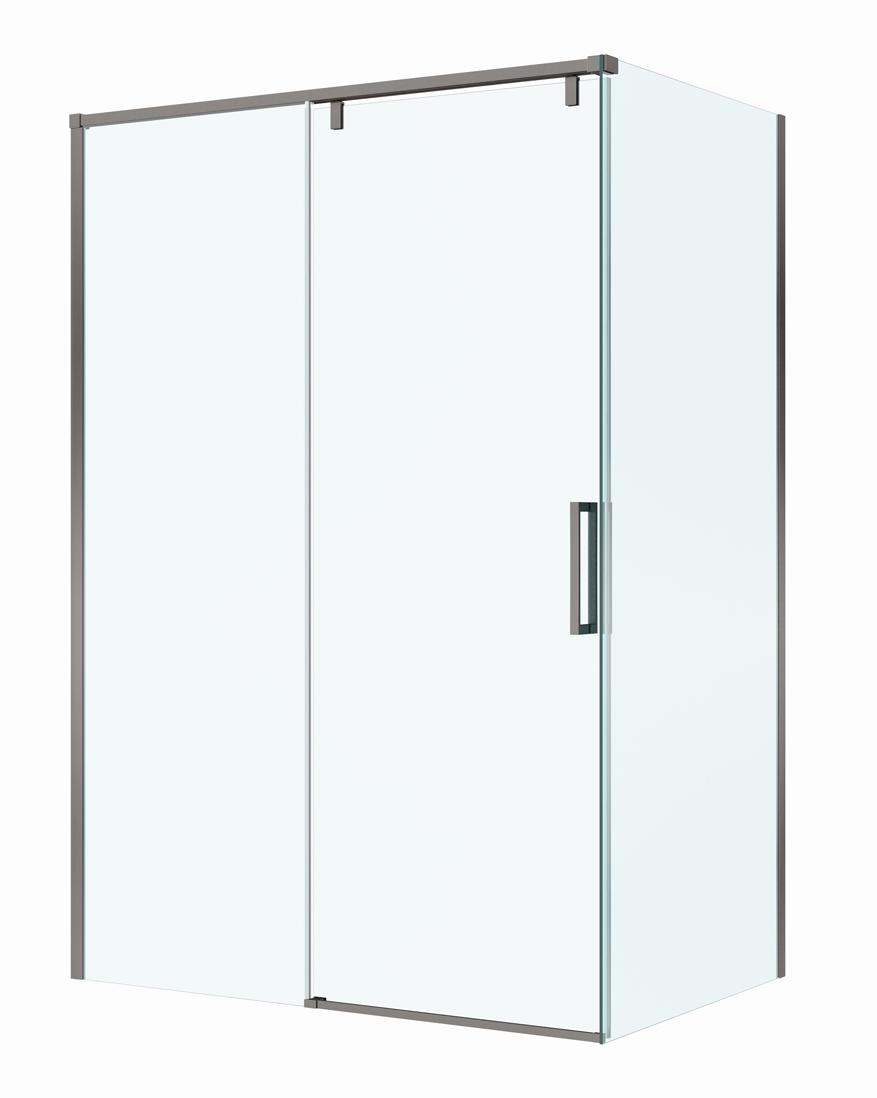 Душевой уголок BelBagno SOFT_CLOSE-1-AH-1-130/90-C-GM 130x90 прозрачный, оружейная сталь Душевой уголок BelBagno SOFT_CLOSE-1-AH-1-130/90-C-GM 130x90 прозрачный, оружейная сталь