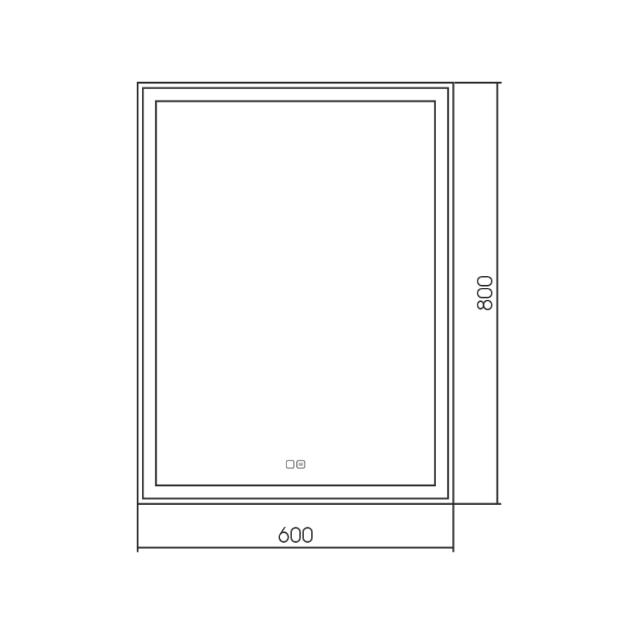 Зеркало AQUAme AQM9105 60x80 см подсветка, антипар