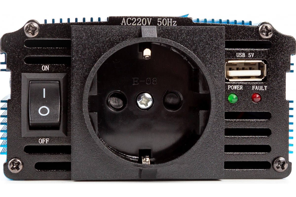 Автомобильный преобразователь напряжения (инвертор) Autoexpert A300, 12V/220V, 300W, евро-розетка, USB выход 5V/1A