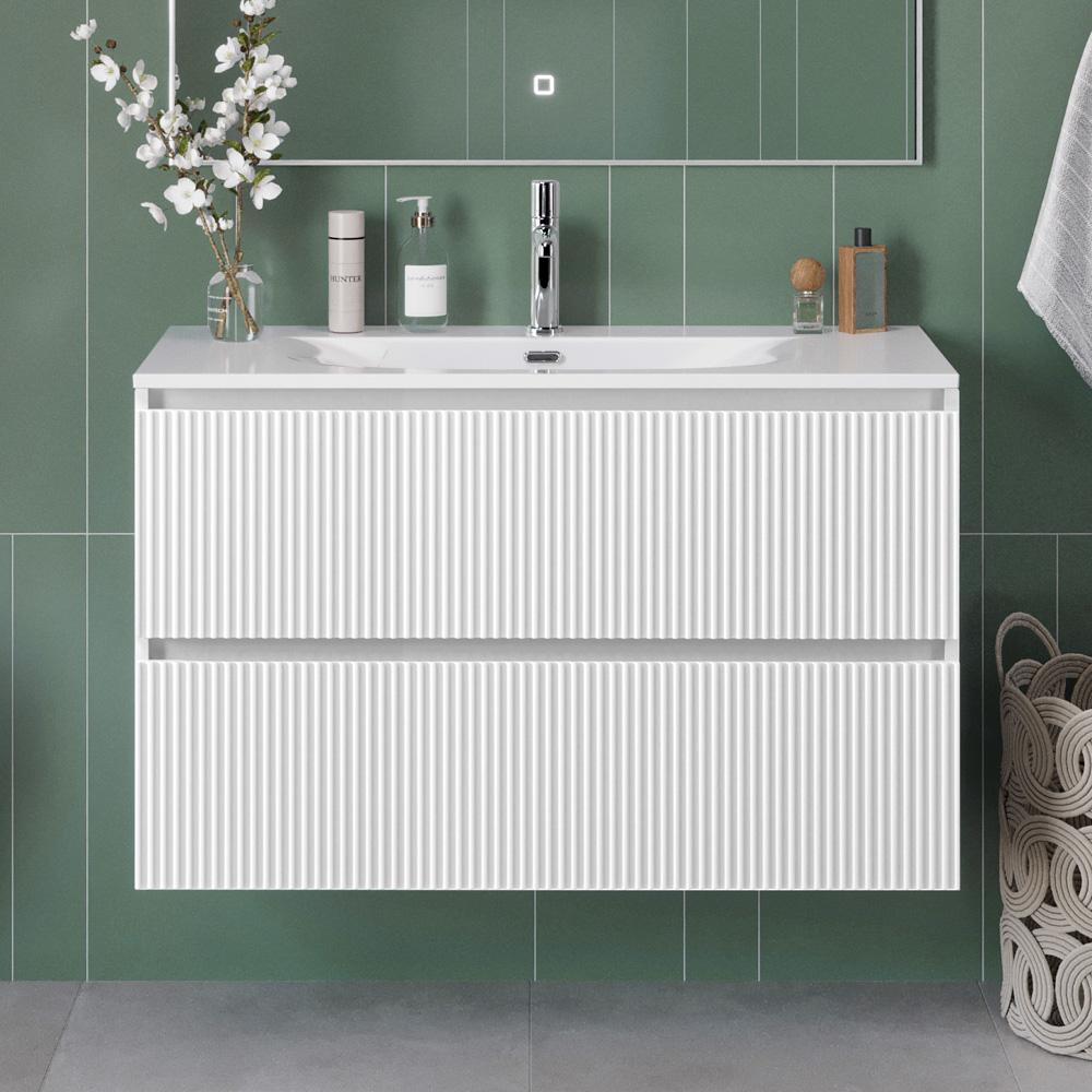 Мебель для ванной BelBagno Uno-Mini 100 см Bianco Opaco