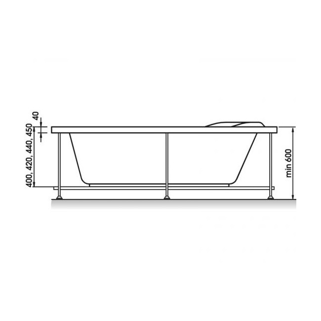 Акриловая ванна Relisan Ariadna 145x95 см R
