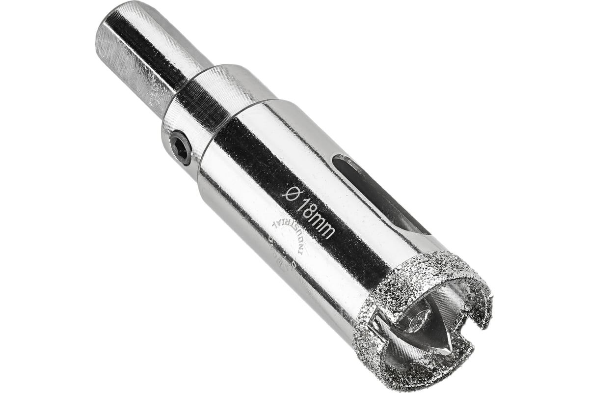Коронка алмазная по керамограниту и керамике с центрирующим сверлом 18 мм Diamond Industrial DIDCSC018