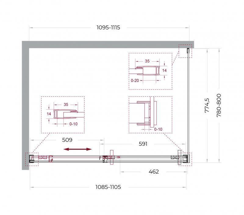 Душевой уголок BelBagno SOFT_CLOSE-1-AH-1-110/80-C-Cr 110x80 прозрачный, хром Душевой уголок BelBagno SOFT_CLOSE-1-AH-1-110/80-C-Cr 110x80 прозрачный, хром