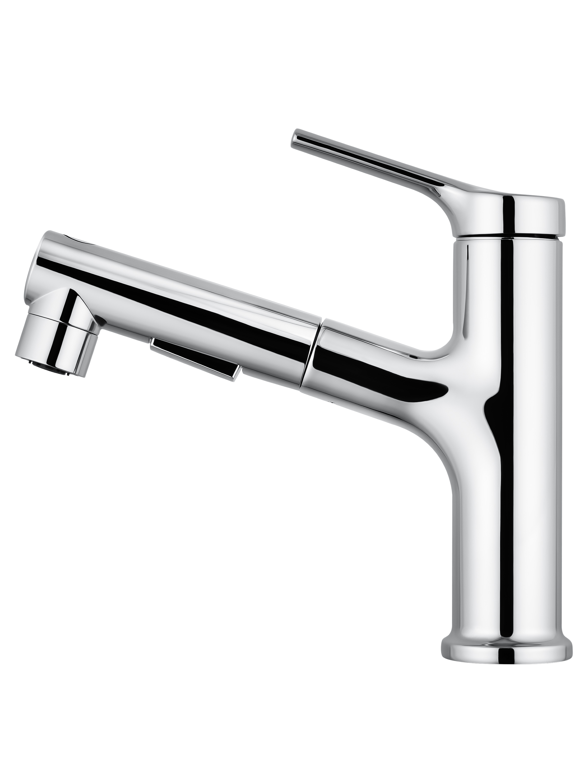 Смеситель для раковины Wonzon&Woghand WW-A40862-CR выдвижной излив, хром