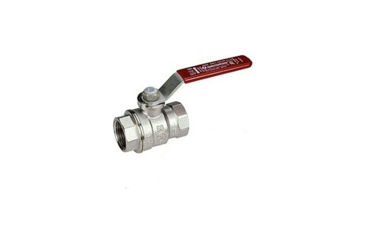 Шаровой кран Giacomini 1, ВВ, ручка-рычаг красный, хромированный R850 R850X025
