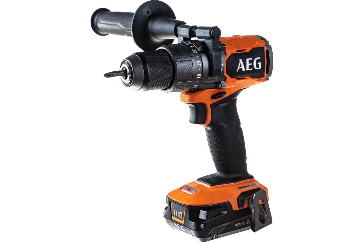 Бесщеточная аккумуляторная ударная дрель-шуруповерт AEG 18В BSB18C3BL-X02C 4935478937