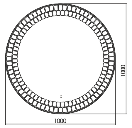 Зеркало Art&Max Acerra 100x100 с подсветкой, AM-Ace-1000-DS-F
