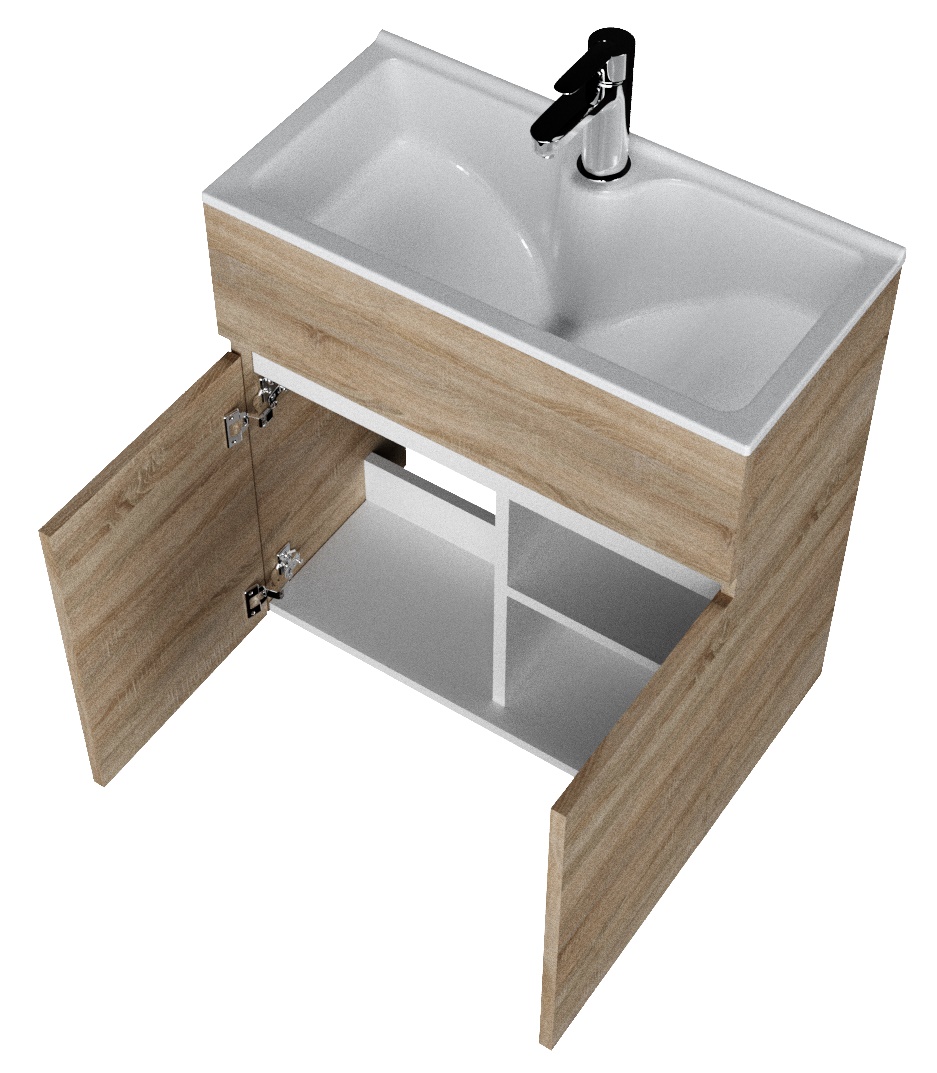 Тумба с раковиной 1MarKa Mira 60 см напольная