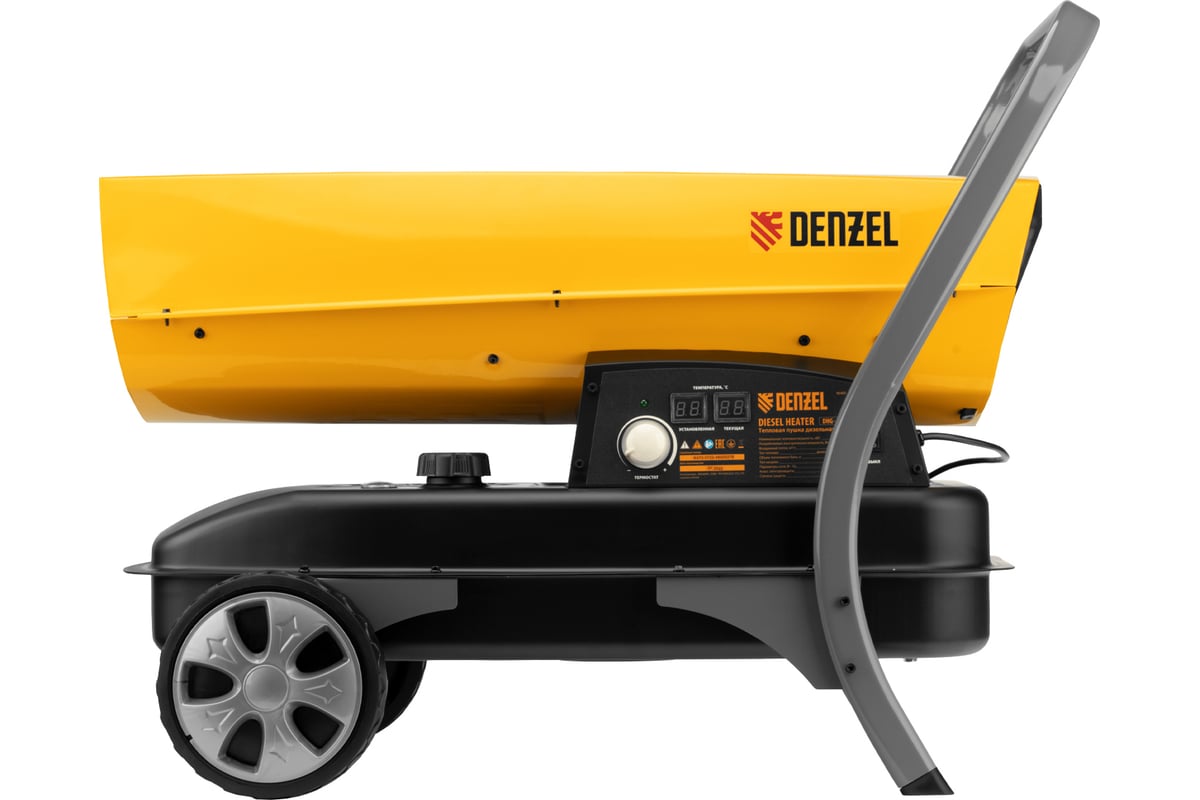 Дизельная тепловая пушка Denzel dhg-45i, 45 квт, 1000 м3/ч, прямой нагрев, электронный термостат 96485