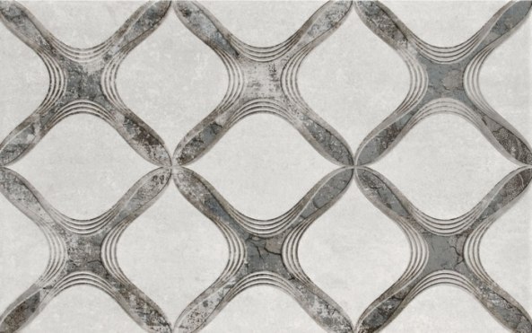 Декор Шахтинская плитка Персиан серый 02 25х40 см, 10301002094