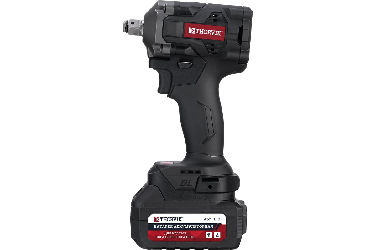 Аккумуляторный бесщеточный ударный гайковерт Thorvik BBIW342400 3/4DR, 21В, 2400 Нм 53708