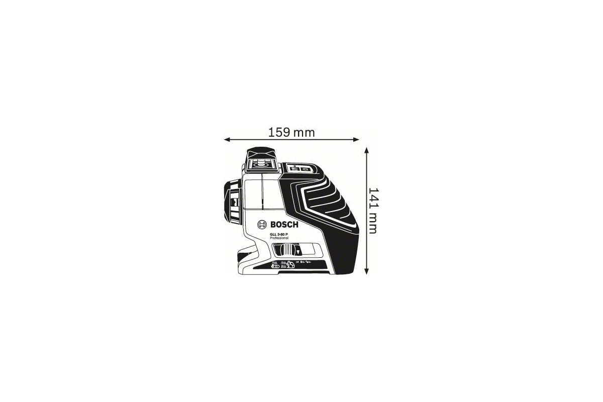 Линейный лазерный нивелир Bosch GLL 3-80 P + BM1 новый + LR2 в L-Boxx 0.601.063.30A