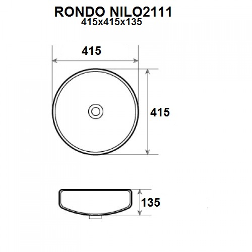 Раковина Nilo Rondo 2111 41.5 см