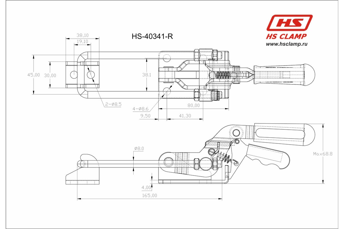 Стягивающий зажим HS CLAMP HS-40341-R