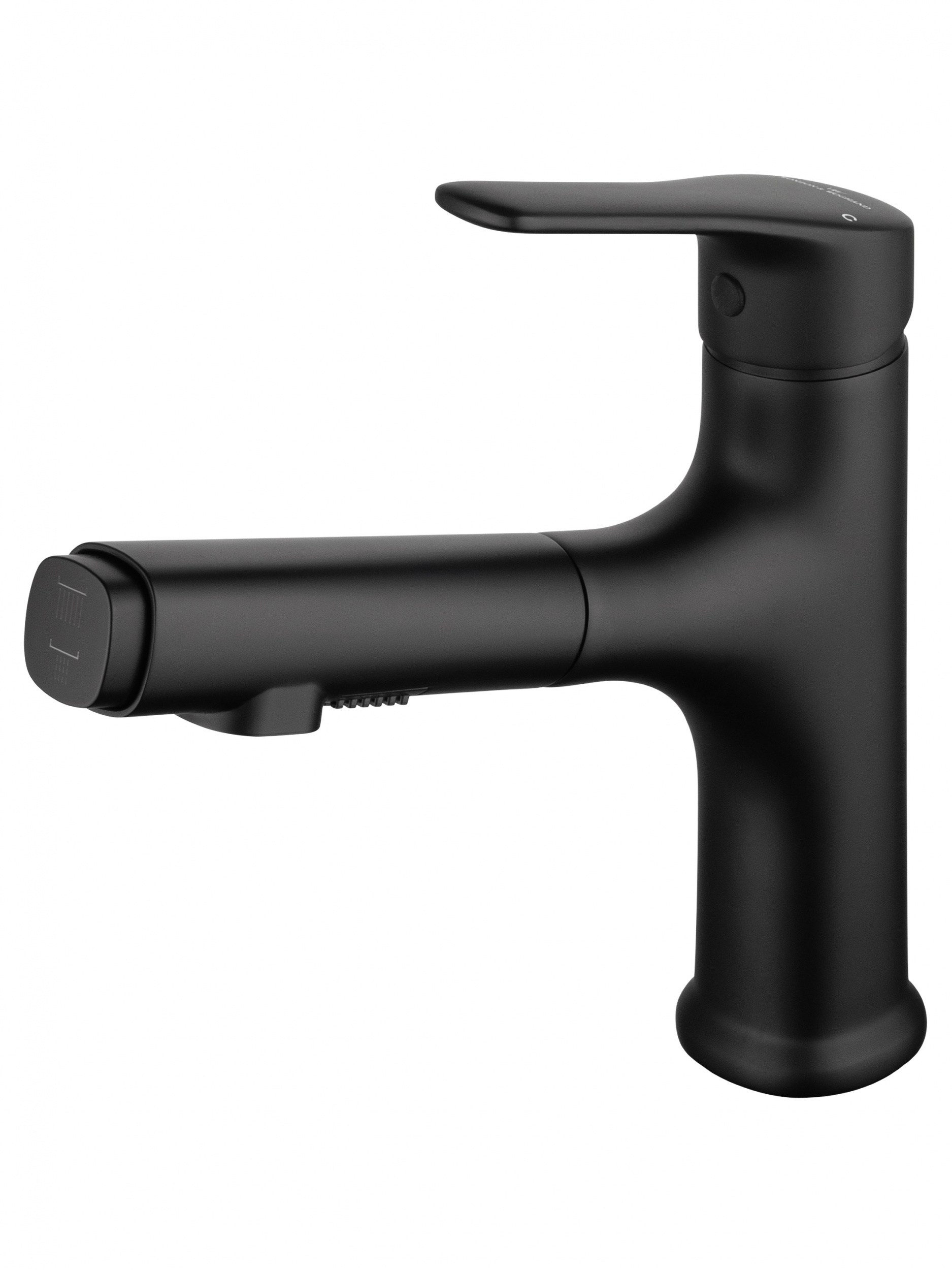 Смеситель для раковины Wonzon&Woghand WW-AE4151-MB выдвижной излив, черный матовый
