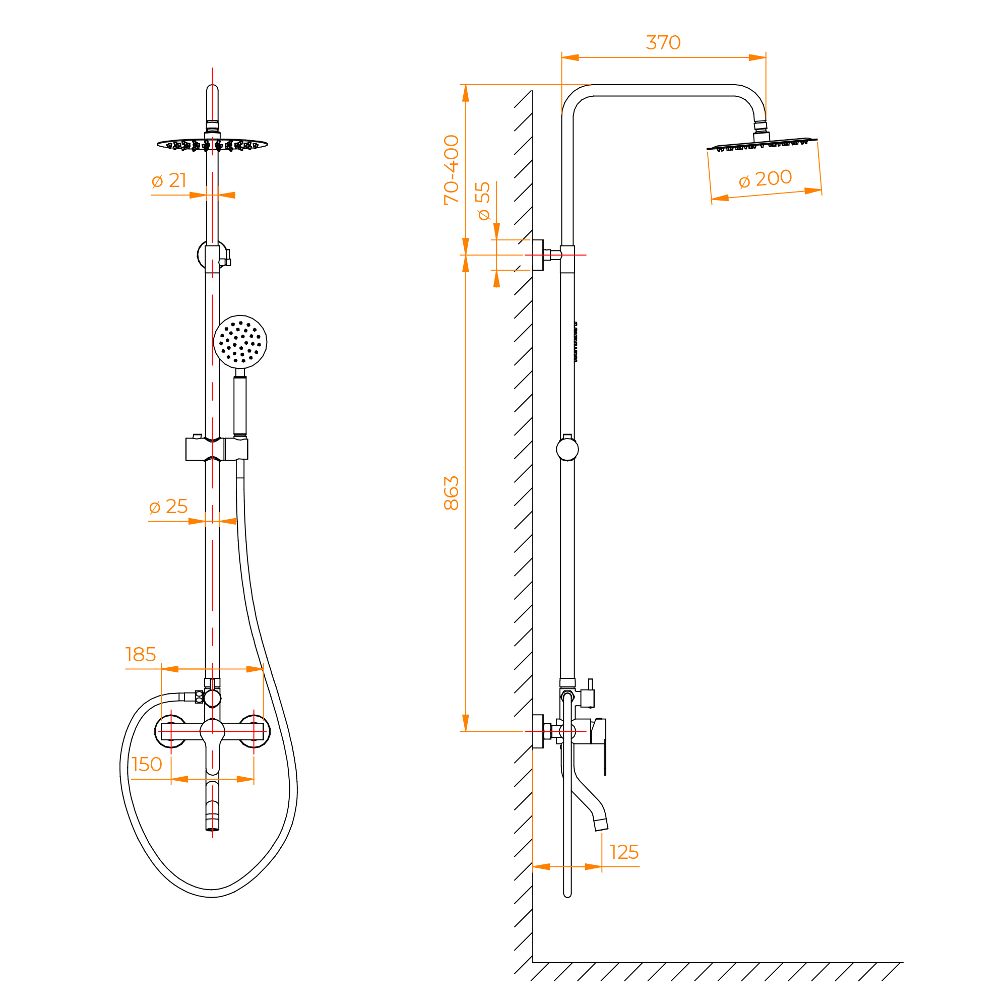 Душевая стойка RGW Shower Panels SP-24
