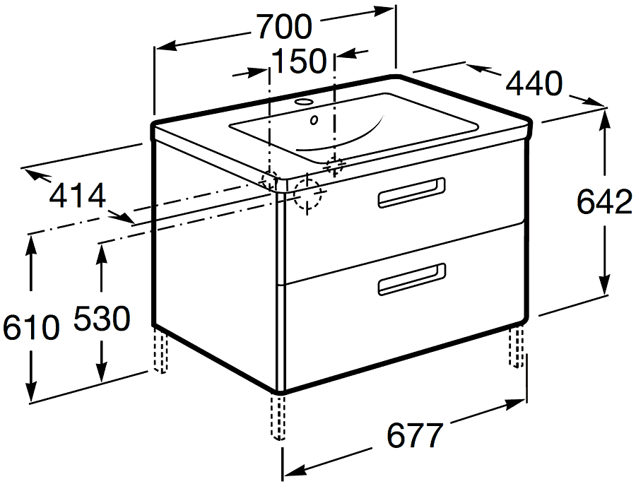 Раковина Roca Gap 70 см