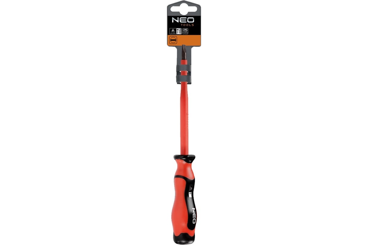Шлицевая отвертка Neo Tools 0.4x2.5x75 мм, 1000 В 04-150