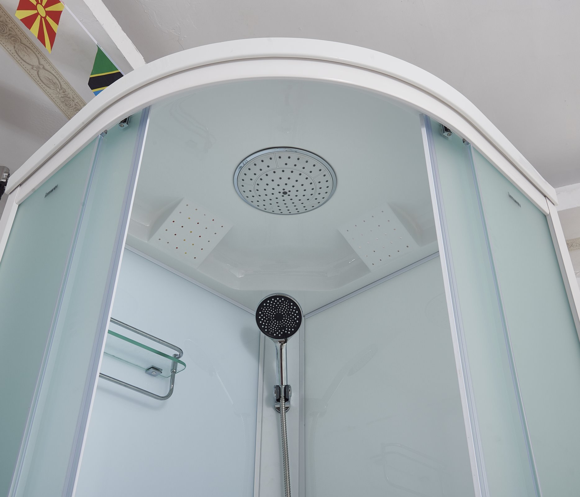 Душевая кабина IMWEI XDL-09W 90x90, без г/м, прозрачные стекла, хром