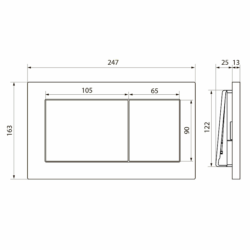 Кнопка смыва Point Ника PN44081W белый