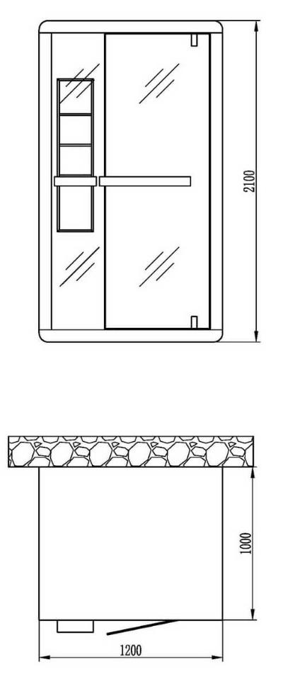 Финская сауна Orans SPA Natural SN-96115I 120x100 черный