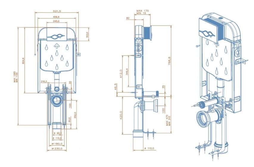 Инсталляция для приставного унитаза Creavit GR5001.01