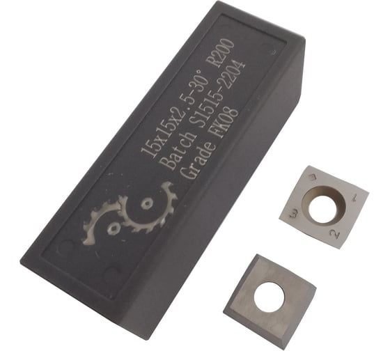 Нож сменный FHONK квадратный твердосплавный 15x15x2.5 R200 HW 4R0.5 (упаковка 10шт) 151525R2004R05FK08-10