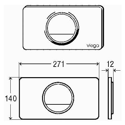 Кнопка смыва Viega Visign for Style 13 654498 белый