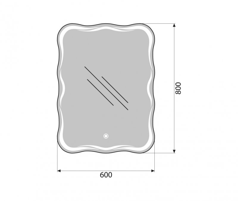 Зеркало BelBagno SPC-OND-600-800-LED-TCH 60x80 см