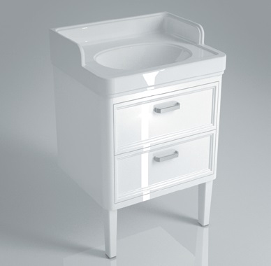 Мебель для ванной Kerama Marazzi Pompei 60 см, 2 ящика белый