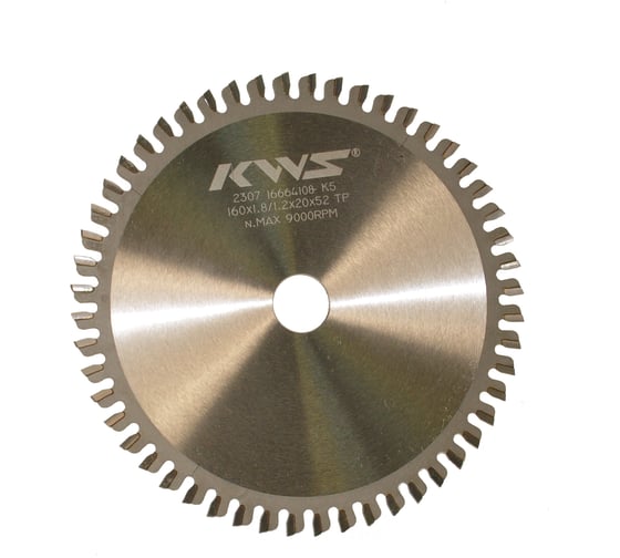Диск пильный KWS погружной 160*20*1.8*52T TP (Sample) К5 TCNKE0020