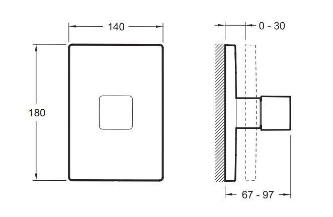 Смеситель для душа Jacob Delafon Square E75413-CP внешняя часть