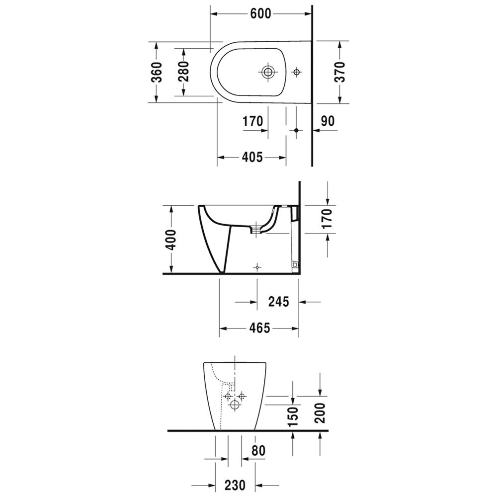 Напольное биде Duravit ME by Starck 2289100000