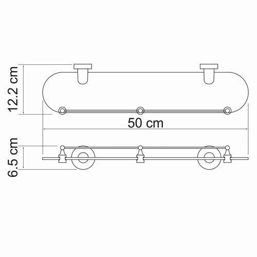 Полка WasserKRAFT Kammel Isen K-4044