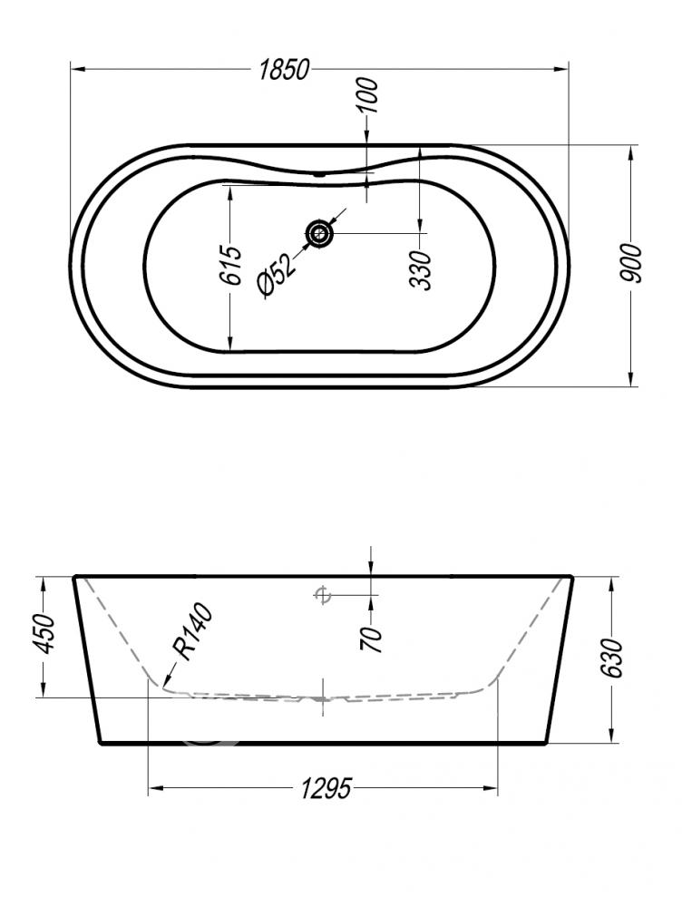 Акриловая ванна Kolpa-San Comodo FS 185x90 см