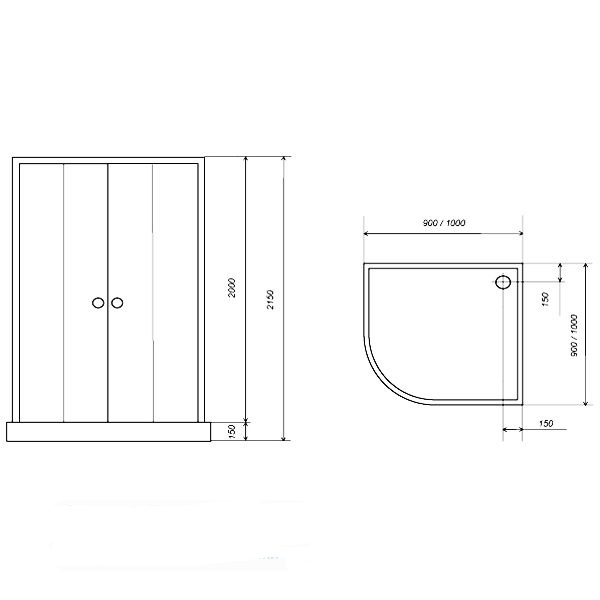 Душевая кабина Aqualux Idro AQ-4170GM (Wh)