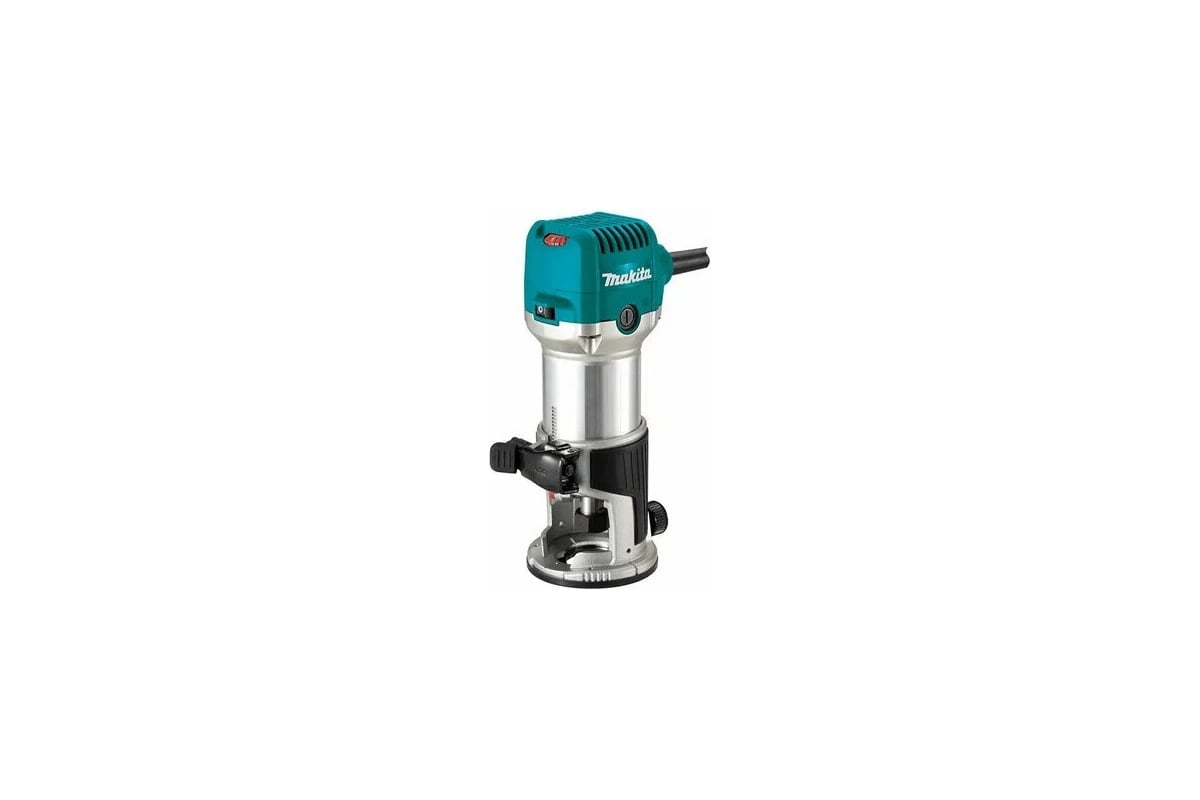 Кромочный фрезер Makita 710 Вт, 10000-34000 об/мин,цанга 6 и 8 мм, копировальная втулка 10 мм, параллельный упор, адаптер пылеудаления, ключи - 2 шт RT0702C