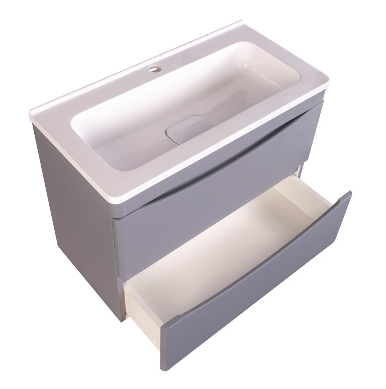 Тумба с раковиной Style Line Бергамо мини Люкс Plus 70 см подвесная