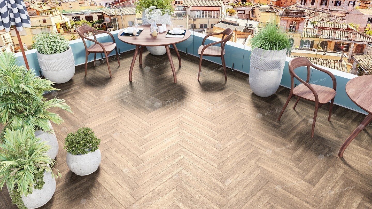 SPC ламинат Alpine Floor Parquet LVT Макадамия 590x118x2,5 мм, ECO 16-10