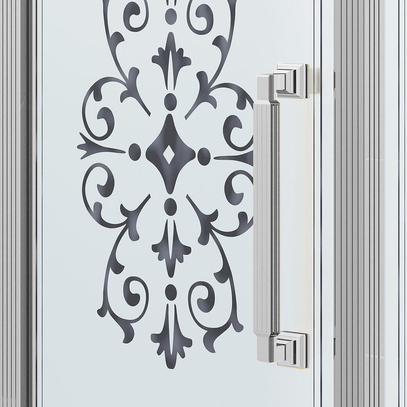 Душевой уголок Ambassador Royal 100x100 18015107-L прозрачный с рисунком, хром