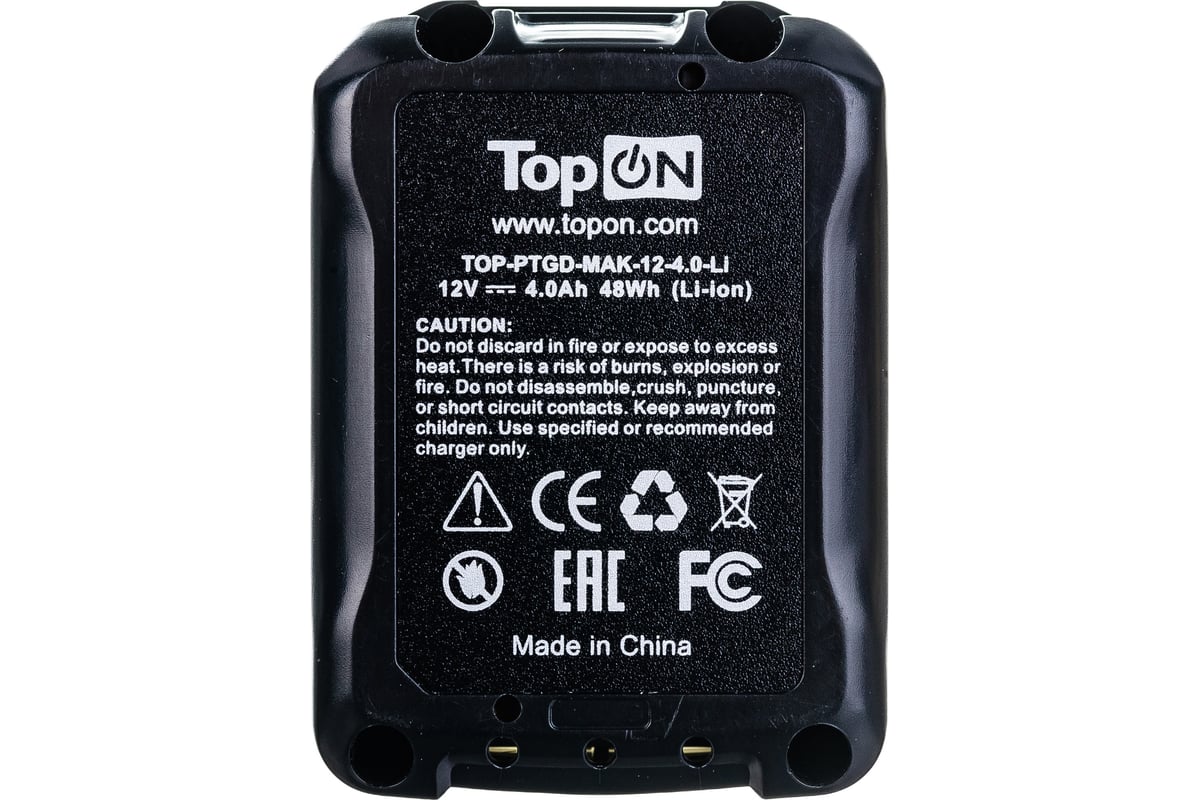Аккумулятор для электроинструмента (Li-Ion, 12В, 4Ач) Topon TOP-PTGD-MAK-12-4.0-Li