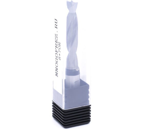 Сверло присадочное монолитное глухое KJ1-10210R (8х70 мм; хв-к 10 мм; правое вращение) МНОГОФРЕЗ 6668