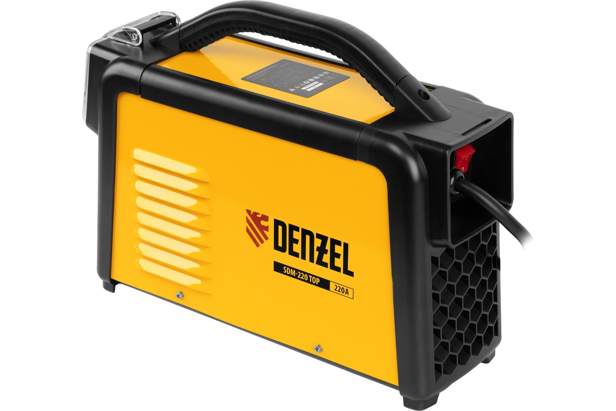 Аппарат инверторной дуговой сварки Denzel sdm-220 top 220 А, кейс 94358