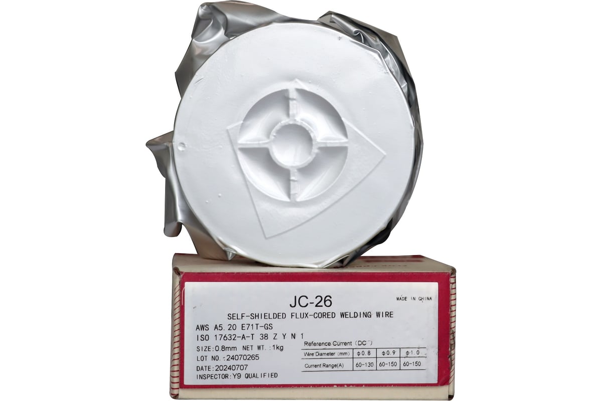 Проволока порошковая самозащитная JC-26 / E71T-GS 0.8 мм, 1 кг GOLDEN BRIDGE 363