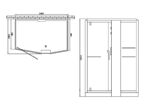 Душевая кабина Orans 89102RW white 150x100 с паром правая